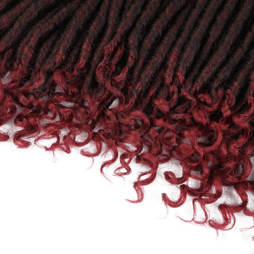 Natural Soft Faux Locs Crochet Twist Hair With Curly Ends Crochet Braids Synthetihetic Braiding Hair Extention Goddess Locs Hair